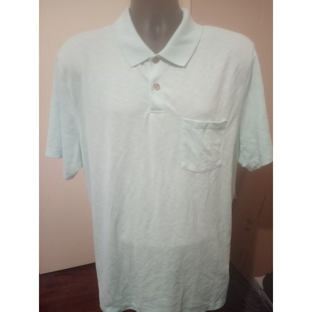 New Club Room Men's Size 2XL Pacific Coast Solid Blue S/S Polo Shirt